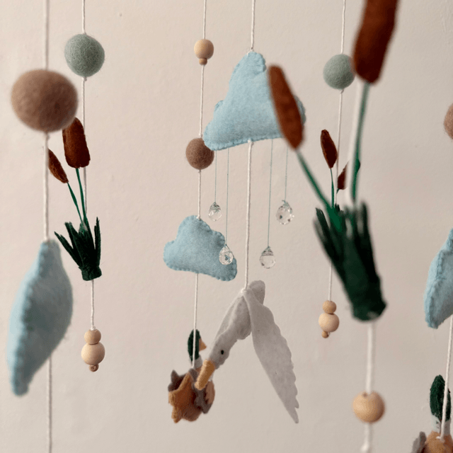 Riverside felt baby mobile