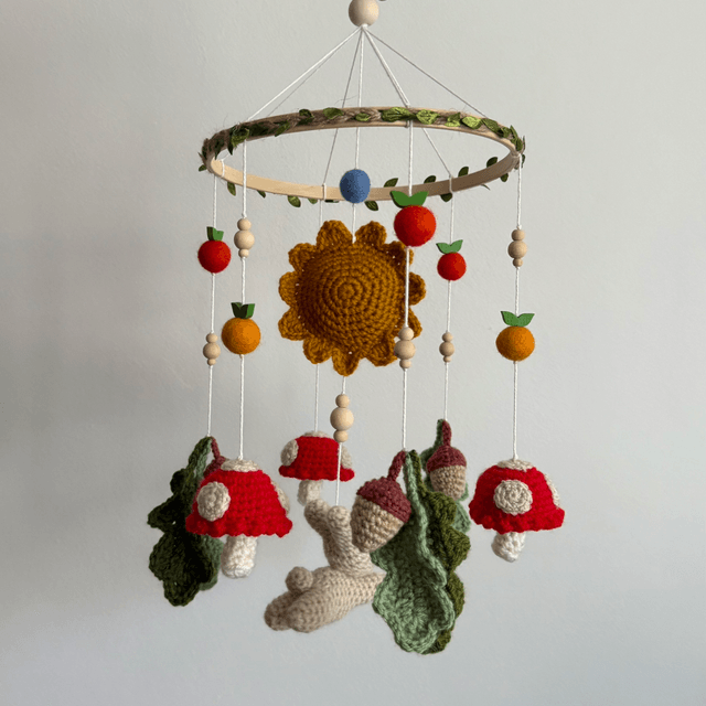 Sunny meadow crochet baby mobile
