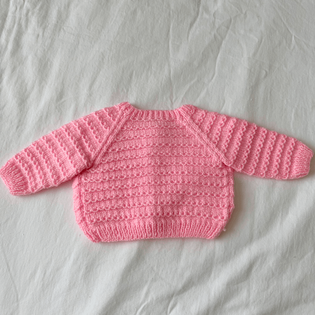 Pink chain knitted cardigan