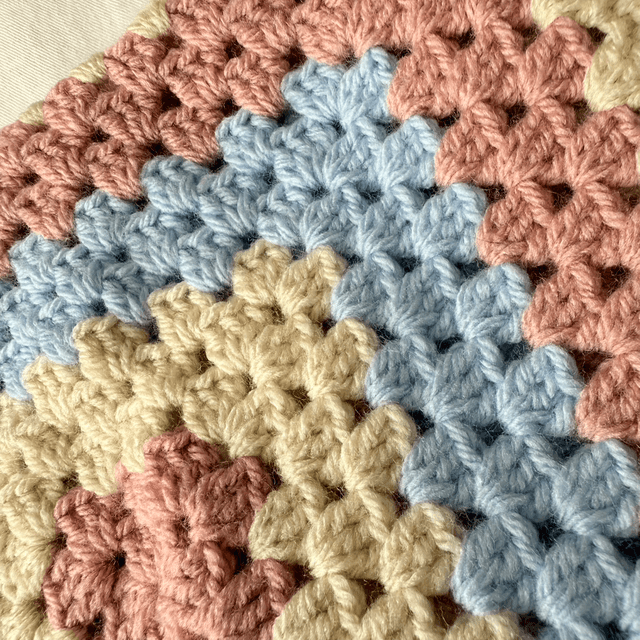 Pastel crochet hexagon cardigan