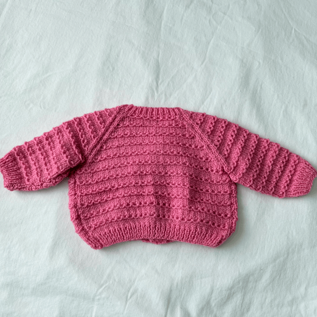 Fuschia chain knitted cardigan