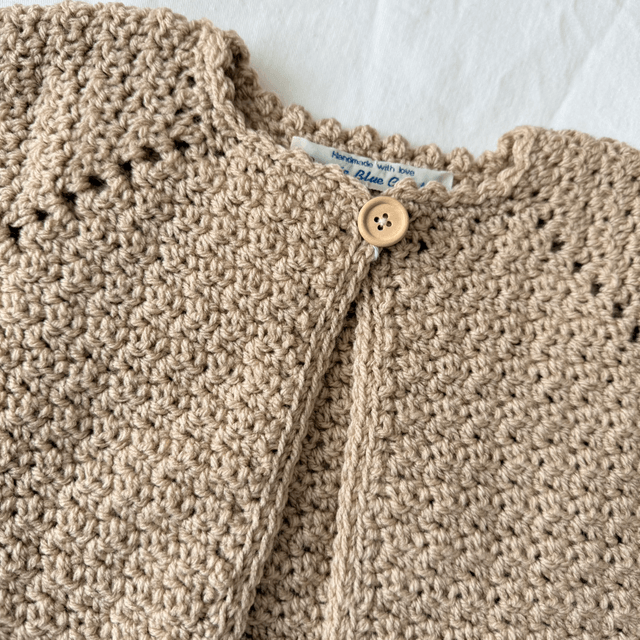 Heather crochet sleeveless cardigan