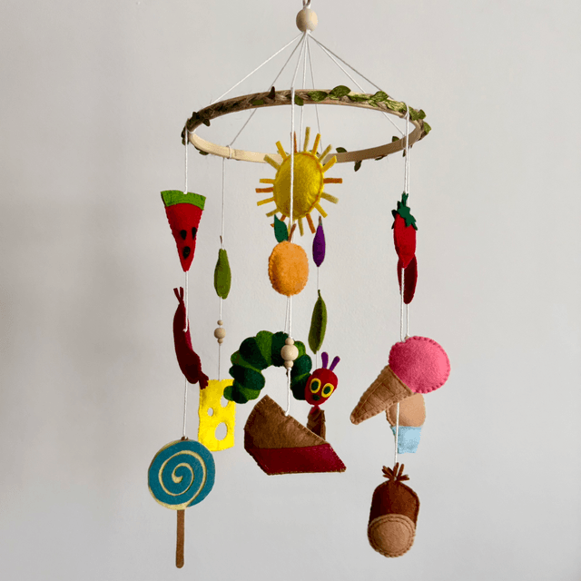 The Very Hungry Caterpillar felt baby mobile