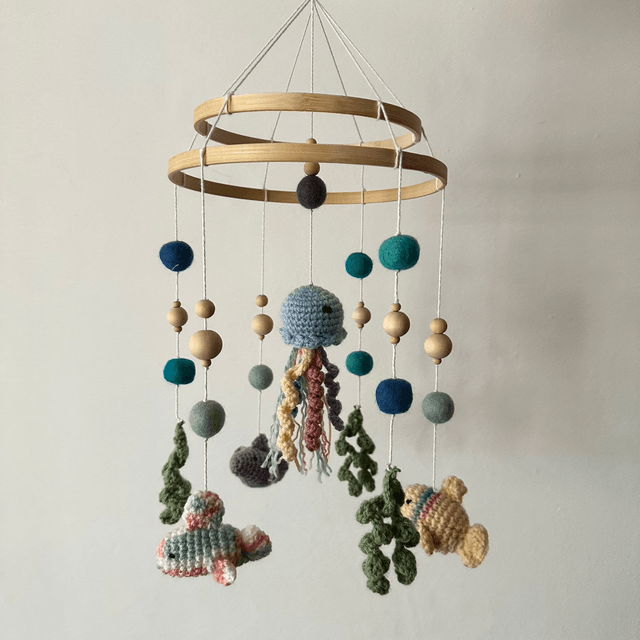 Under the sea crochet baby mobile