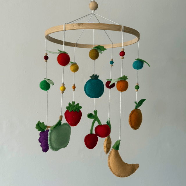 Fruits felt baby mobile