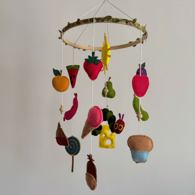 The Very Hungry Caterpillar felt baby mobile