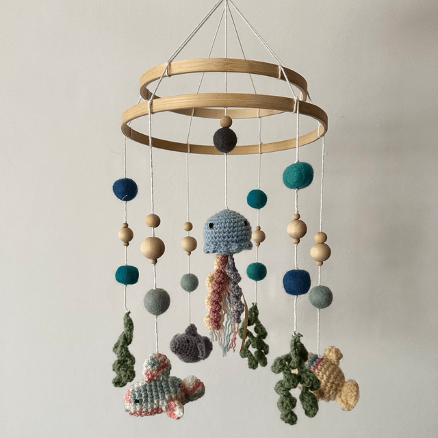Under the sea crochet baby mobile