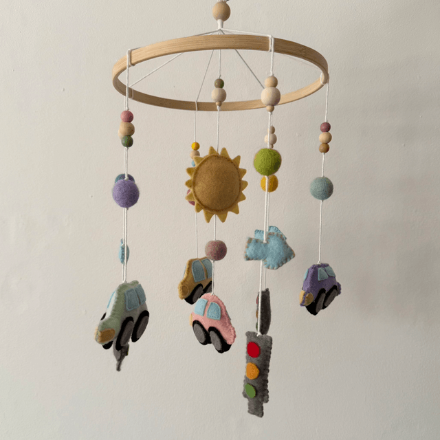 Cars felt baby mobile