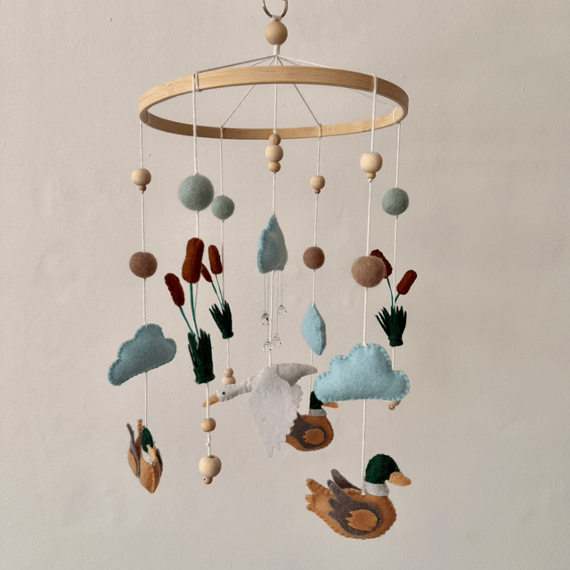 Riverside felt baby mobile