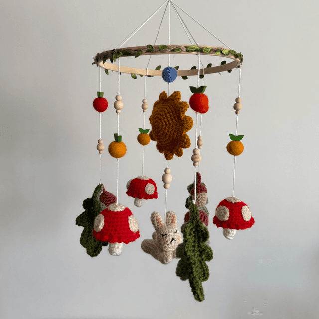 Sunny meadow crochet baby mobile