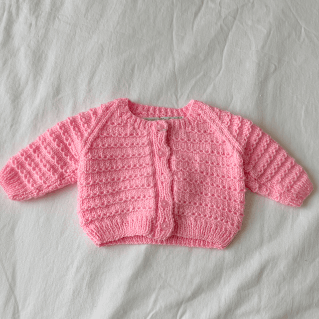 Pink chain knitted cardigan